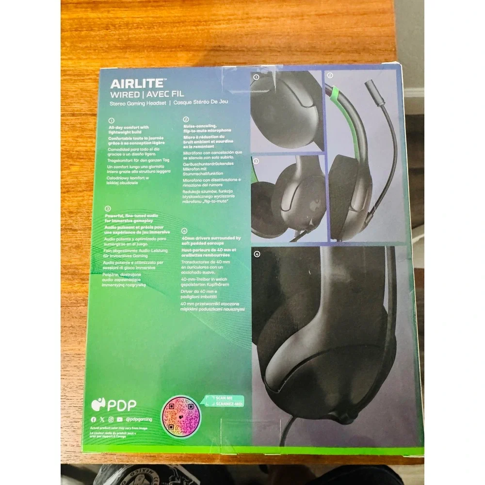 PDP Airlite Wired Stereo Gaming Headset for Xbox Series X|S One PC Green Black